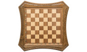 Шахматы резные восьмиугольные в ларце с ящиками 50 Haleyan