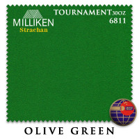 Сукно Milliken Strachan Snooker 6811 Tournament 30oz 193см Olive Green