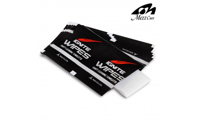 Салфетка для чистки кия Mezz Ignite Wipes Shaft Cleaning 10шт.