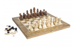 Шахматы + Шашки + Нарды 3 в 1 "Сенатор 1", 50 см, ясень, Partida