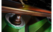 Лампа Классика 1 3 пл. сосна (№7,бархат зеленый,бахрома желтая,фурнитура золото)