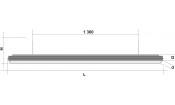 Лампа Evolution 3 секции ясень (ширина 600) (№5,фурнитура золото)