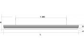 Лампа Evolution 3 секции ПВХ (ширина 600) (Пленка ПВХ Старое дерево,фурнитура хром)
