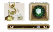 Лампа Аристократ-3 4пл. береза (№6,бархат зеленый,бахрома зеленая,фурнитура золото)